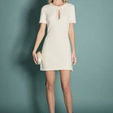 Pearl Embellished Knit Mini Dress