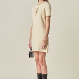 The Pearl Embellished Knit Mini Dress