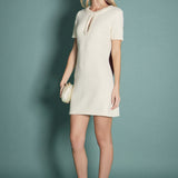 Pearl Embellished Knit Mini Dress