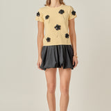 3D Flower Knit Top