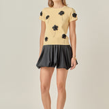 3D Flower Knit Top