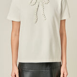 Floral Bow Detail Top