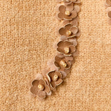 Floral Bow Trim Sweater