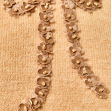 Floral Bow Trim Sweater