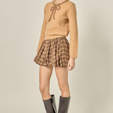 Floral Bow Trim Sweater