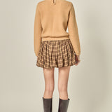 Floral Bow Trim Sweater