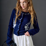 Floral Embroidery Cardigan