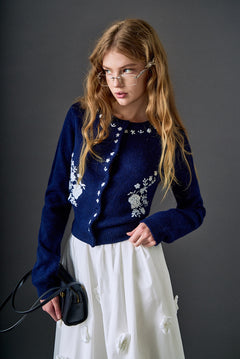 Floral Embroidery Cardigan