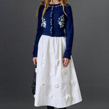 Floral Embroidery Cardigan