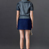 Pearl Floral Ruffle Sleeve Knit