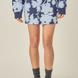 Fuzzy Flower Mini Skirt
