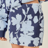 Fuzzy Flower Mini Skirt