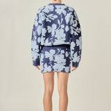 Fuzzy Flower Mini Skirt