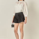 Heart Trim Sheer Blouse