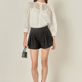 Heart Trim Sheer Blouse