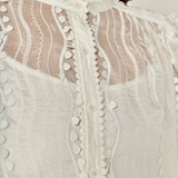 Heart Trim Sheer Blouse