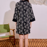 Floral Embroidered Collar Mini Dress
