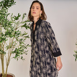 Floral Embroidered Collar Mini Dress