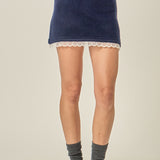 Scallop Detailed Knit Skirt