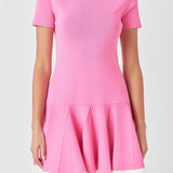 Pleated Mini Knit Dress