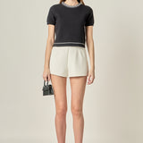 Braided Detail Knit Top