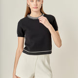 Braided Detail Knit Top