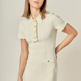 Ruffle Trim Polo Mini Dress