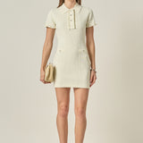 Ruffle Trim Polo Mini Dress