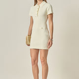 Ruffle Trim Polo Mini Dress