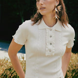Ruffle Trim Polo Mini Dress