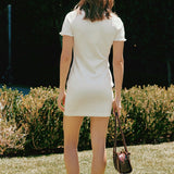 Ruffle Trim Polo Mini Dress