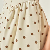 Polka Dot Sleeveless Midi Dress