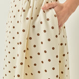 Polka Dot Sleeveless Midi Dress