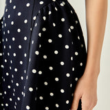 Polka Dot Sleeveless Midi Dress