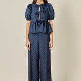 Polka Dot Wide Leg Pants