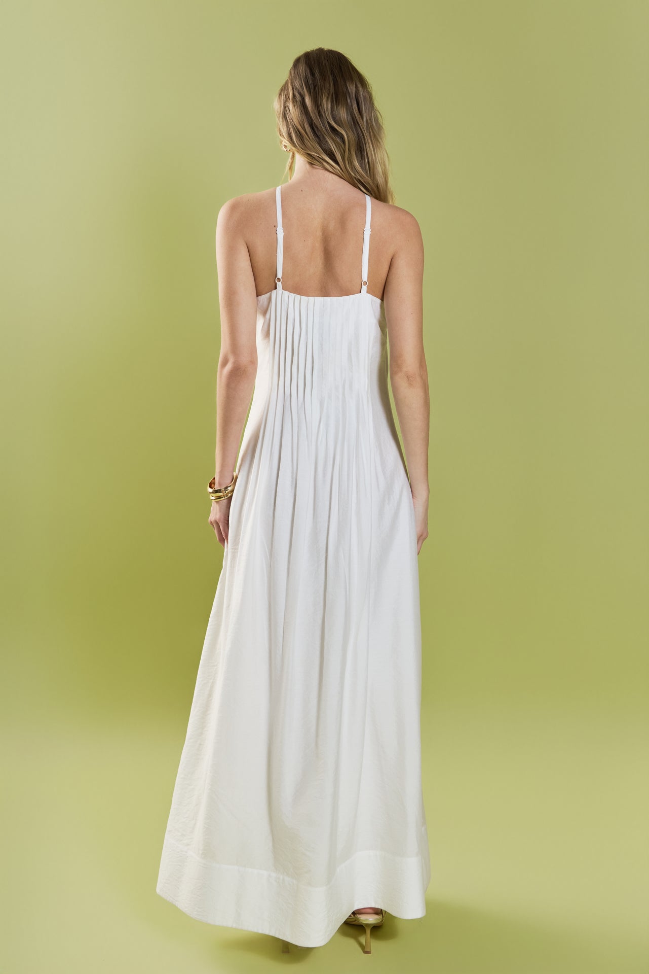 Crochet Flower Trim Halter Maxi Dress English Factory Crochet Flower Trim Halter Maxi Dress English Factory