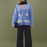 Fringe Detail Knit Wide Leg Pants