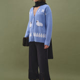Fringe Detail Knit Wide Leg Pants
