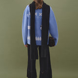 Fringe Detail Knit Wide Leg Pants