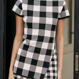 Buffalo Check Side Slit Top