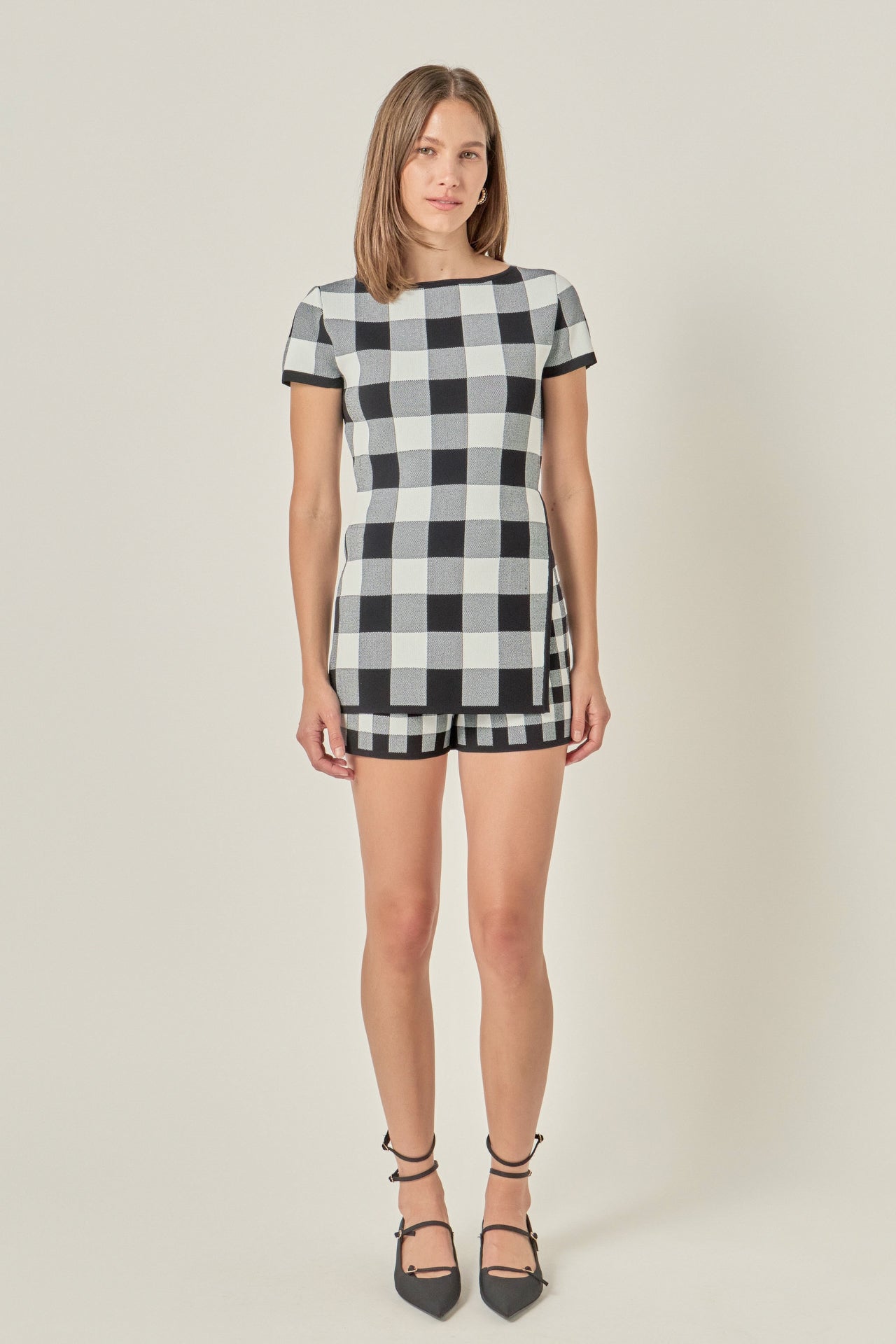 Buffalo Check Side Slit Top – English Factory