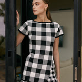 Buffalo Check Side Slit Top