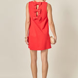 Bow Detailed Sleeveless Stretchy Dress