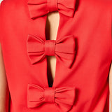 Bow Detailed Sleeveless Stretchy Dress