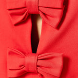 Bow Detailed Sleeveless Stretchy Dress