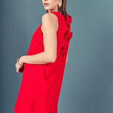 Bow Detailed Sleeveless Stretchy Dress