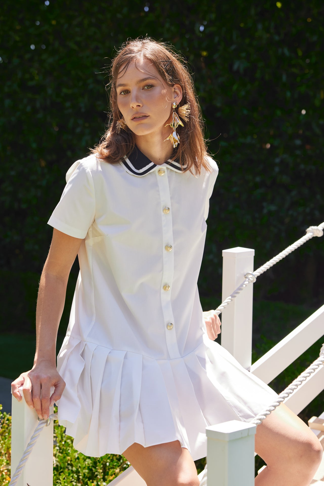 english factory pleated mini dress English Factory