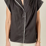 Scallop Trim Ric Rac Blouse