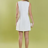 Pearl Heart Embellished Mini Shift Dress