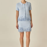 Fringe Detail Knit Skirt